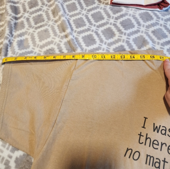 Hanes beige "I was promised there would be no math involved." T-shirt - Picture 7 of 9